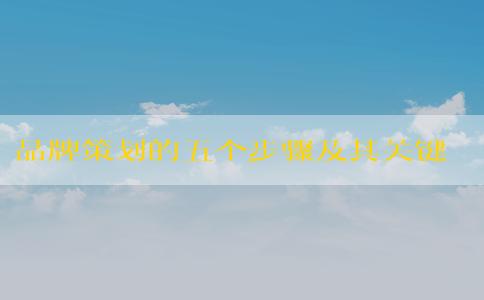 品牌策劃的五個步驟及其關鍵要素（包括品牌建設、品牌打造方法、**和差異化）