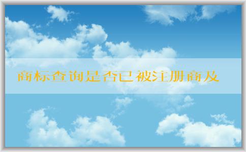 商標(biāo)查詢(xún)是否已被注冊(cè)商及其相關(guān)維度解析