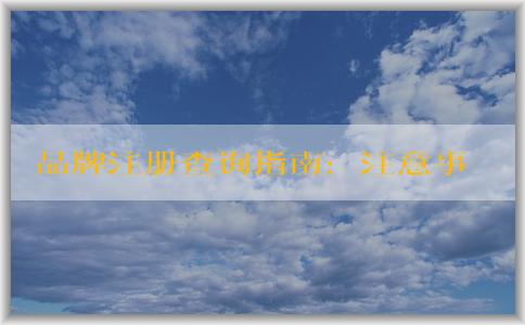 品牌注冊(cè)查詢指南：注意事項(xiàng)、流程和費(fèi)用查詢方法